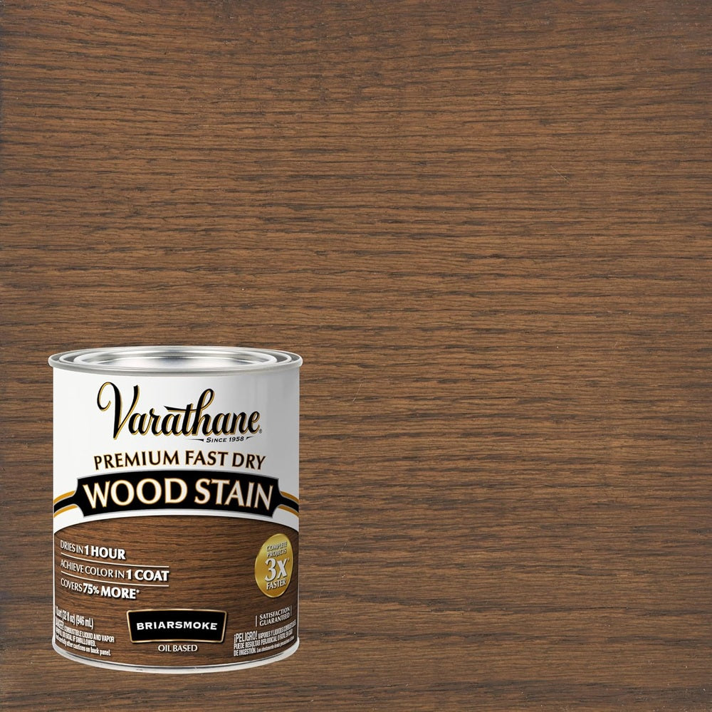 Rust-Oleum Varathane 313608 Premium Fast Dry Wood Stain, Briarsmoke, 1 Quart