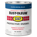Rust-Oleum Stops Rust 7727502 Protective Enamel, Gloss Royal Blue, 1 Quart