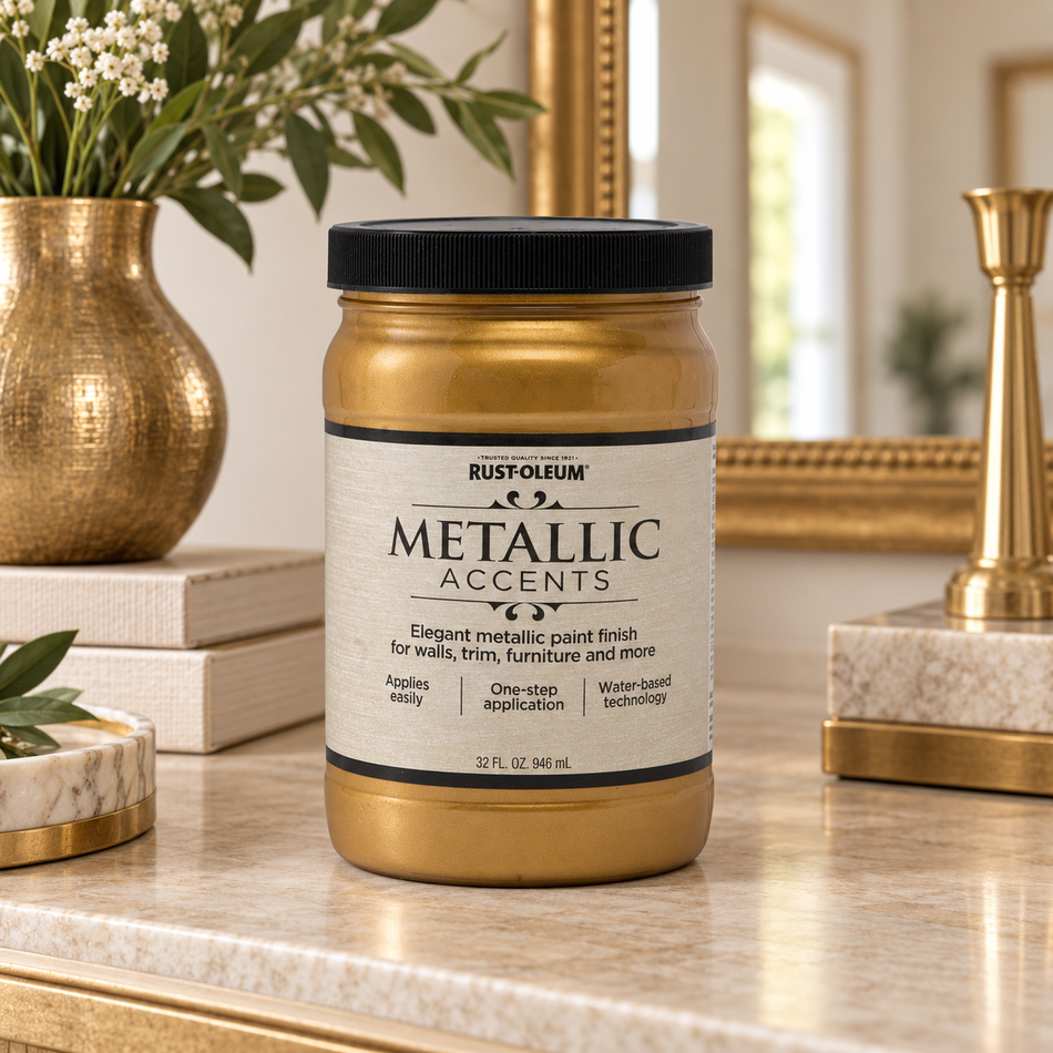 Rust-Oleum Metallic Accents Paint – Gold Mine – 1 Quart
