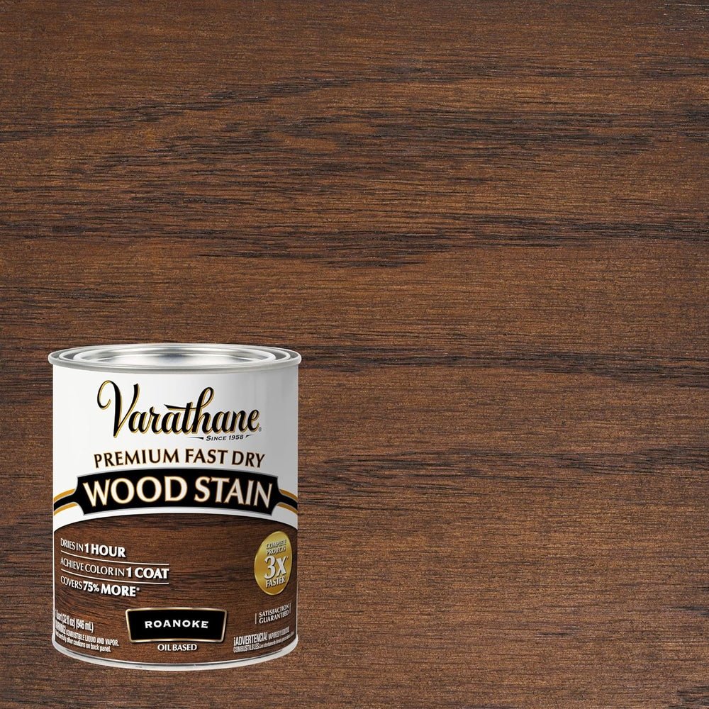 Rust-Oleum Varathane 370721 Premium Fast Dry Wood Stain, Roanoke, 1 Quart