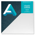 Art Alternatives 07246-0044 Classic Cotton Stretched Canvas, Studio Canvas ¾" Profile, 4" × 4"