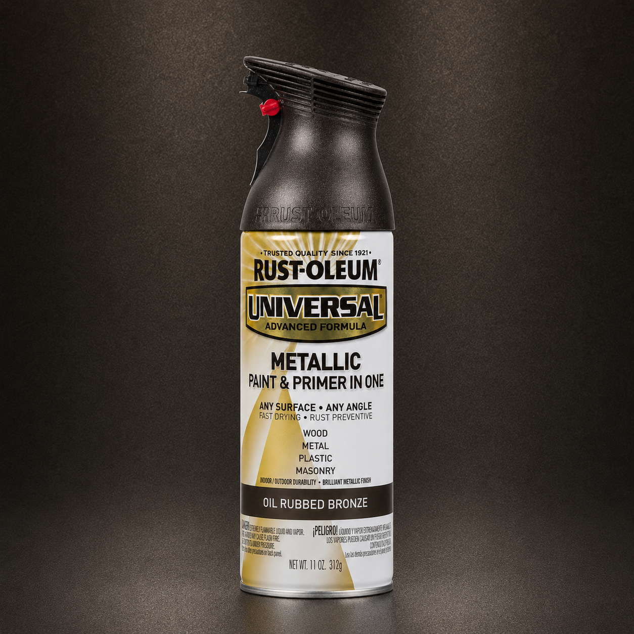 RUST-OLEUM UNIVERSAL METALLIC PAINT & PRIMER IN ONE SPRAY — 11 OZ. — OIL RUBBED BRONZE