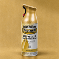 RUST-OLEUM UNIVERSAL AGED METALLIC PAINT & PRIMER IN ONE SPRAY — 11 OZ. — VINTAGE GOLD