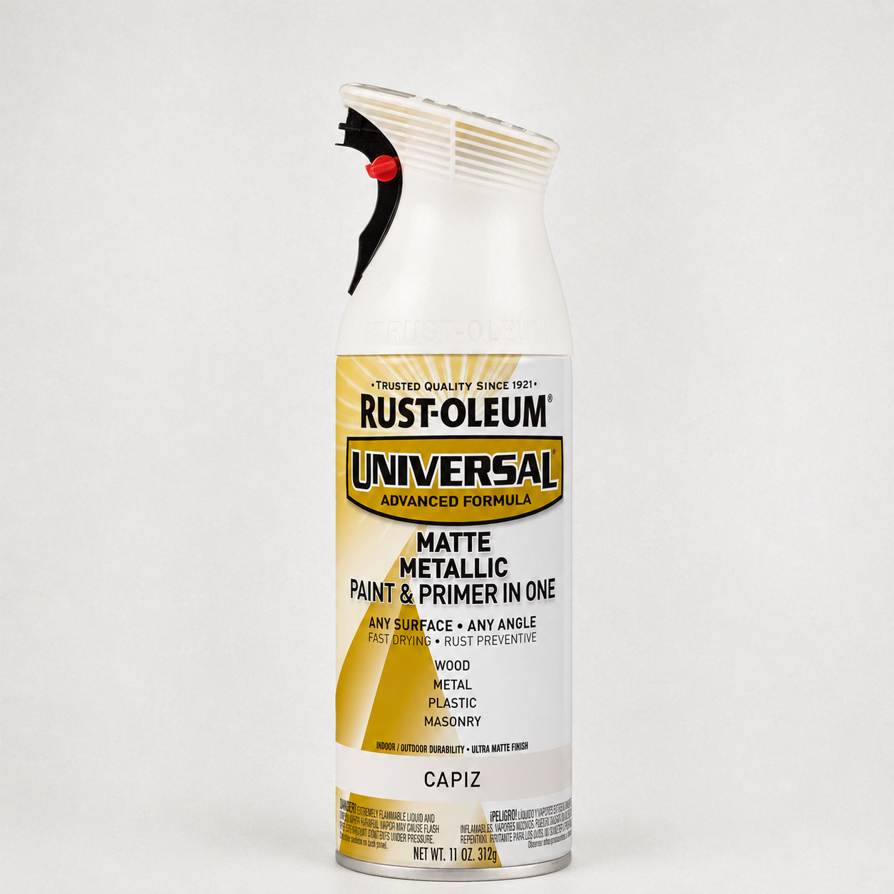 RUST-OLEUM UNIVERSAL MATTE METALLIC PAINT & PRIMER IN ONE SPRAY — 11 OZ. — CAPIZ