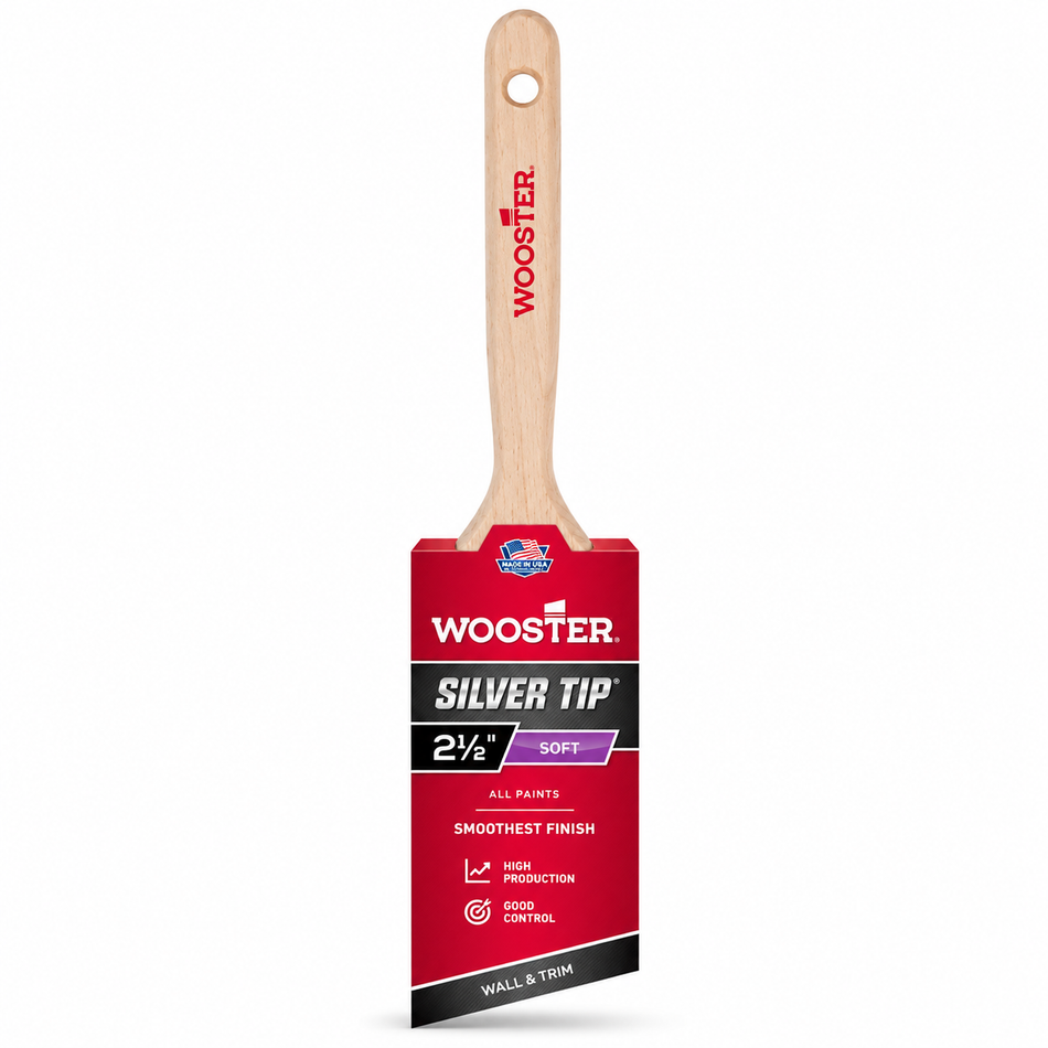 Wooster 5221 2.5" Silver Tip Angle Sash Brush