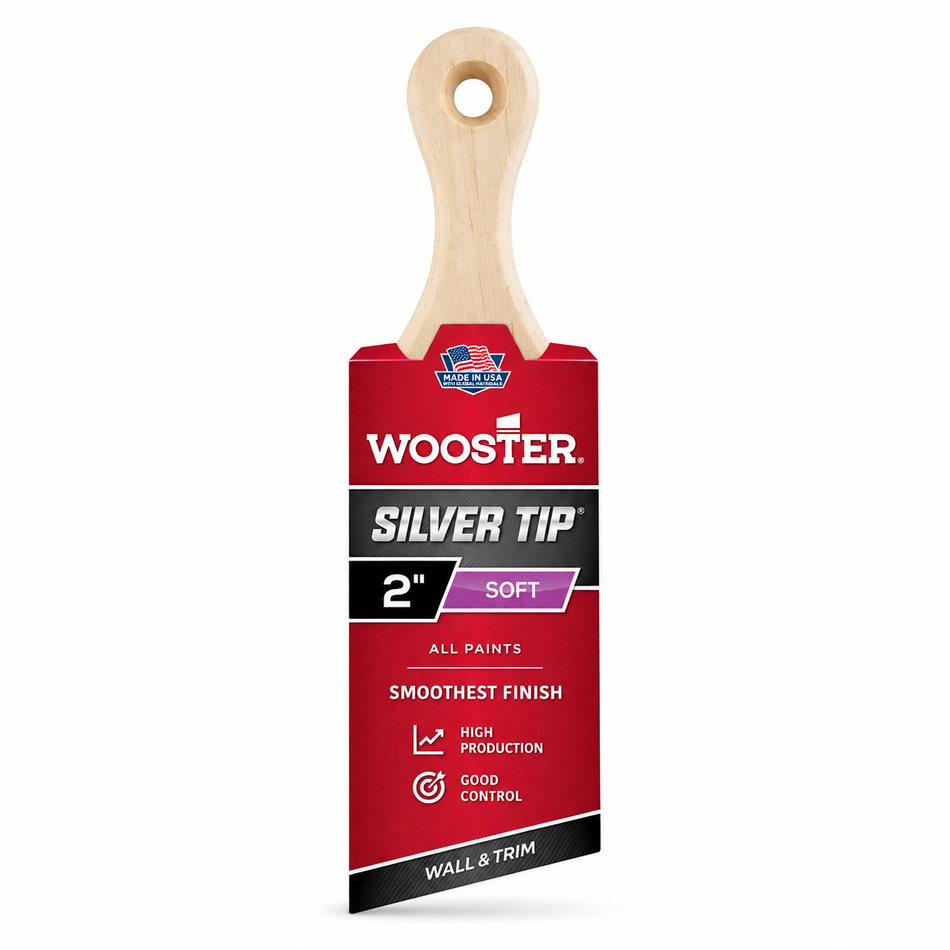 Wooster 5225 2" Silver Tip Angle Short Brush