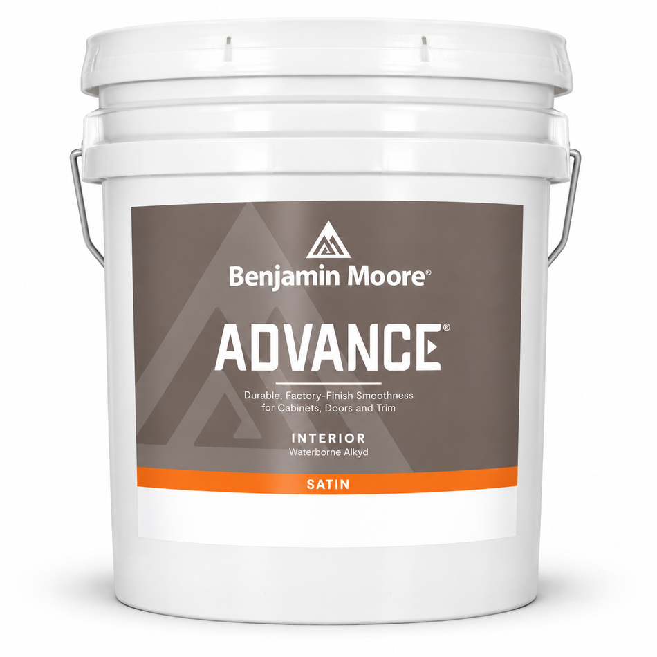 Benjamin Moore ADVANCE Interior Waterborne Alkyd Paint – Satin, Base 1X, 5 Gallon