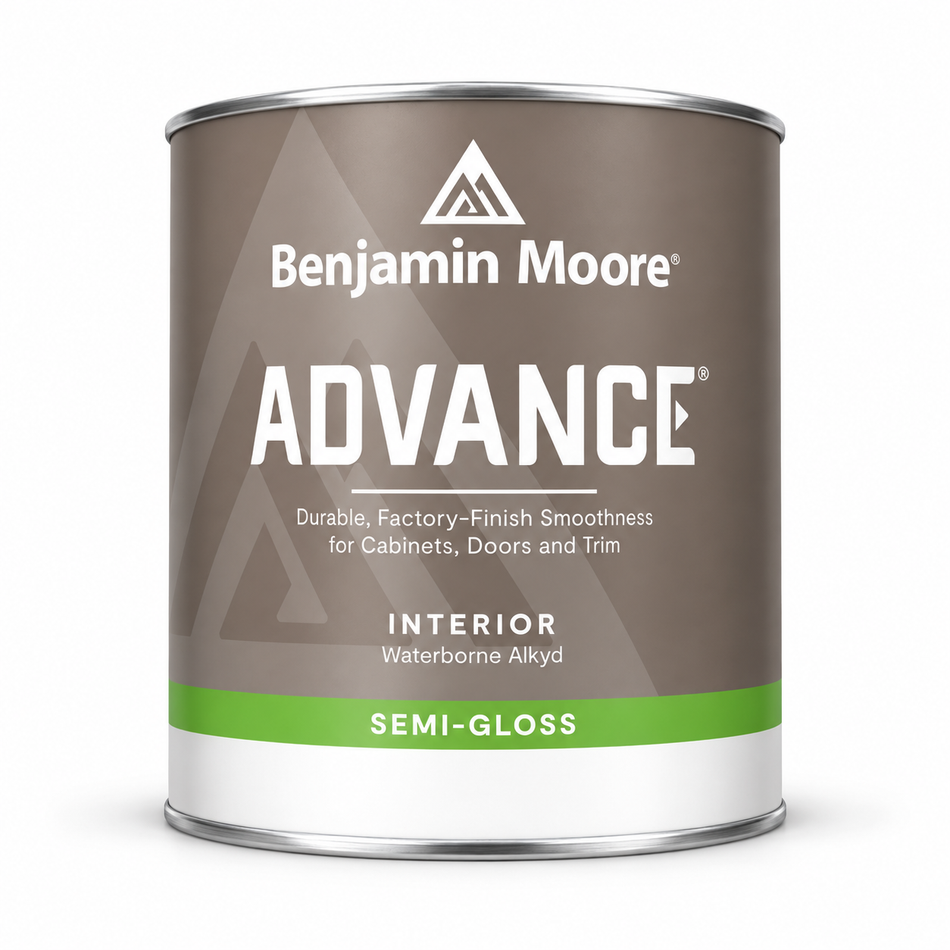 Benjamin Moore ADVANCE Interior Waterborne Alkyd Paint – Semi-Gloss, Base 1X, 1 Quart