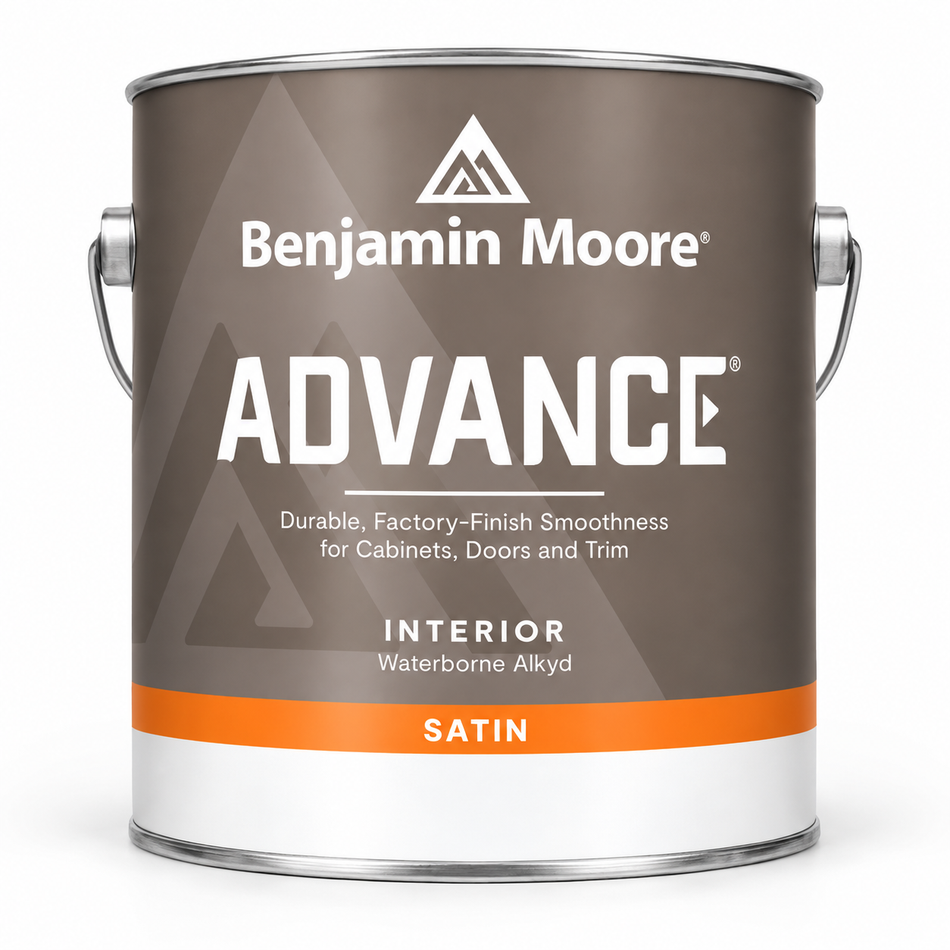 Benjamin Moore ADVANCE Interior Waterborne Alkyd Paint – Satin, Base 1X, 1 Gallon