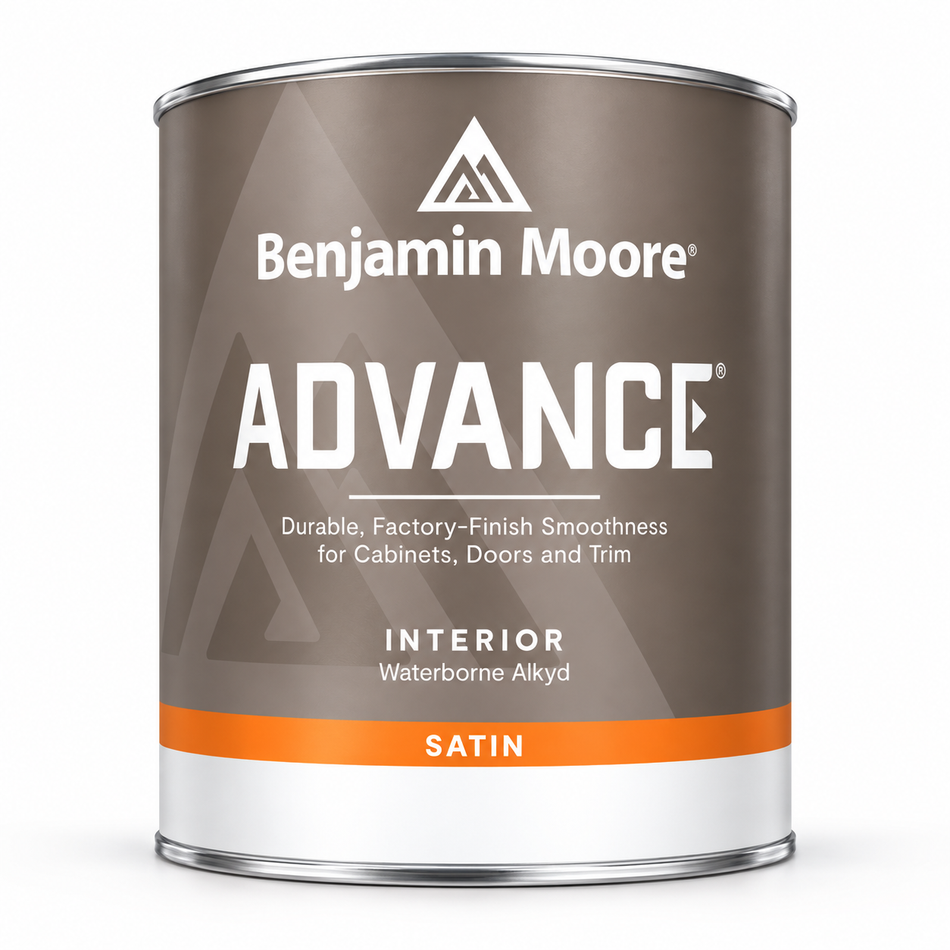 Benjamin Moore ADVANCE Interior Waterborne Alkyd Paint – Satin, Base 1X, 1 Quart
