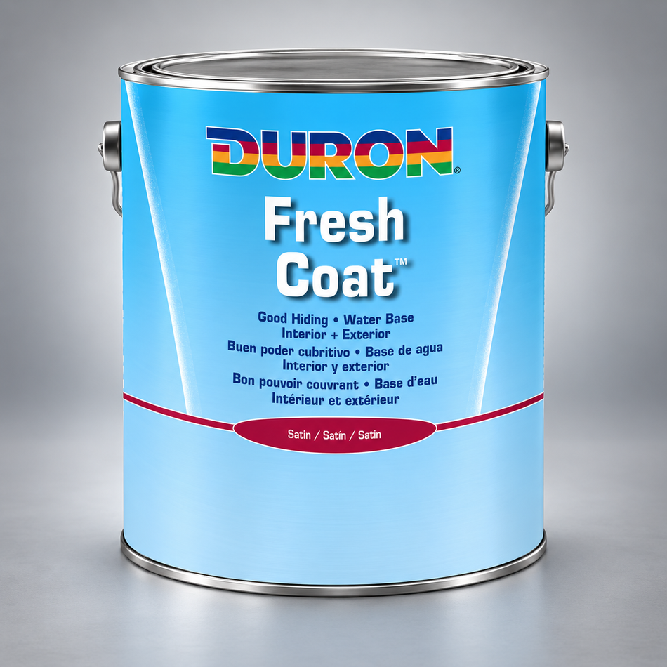 Duron Fresh Coat Interior-Exterior Latex Paint Satin White Base 1 Gallon