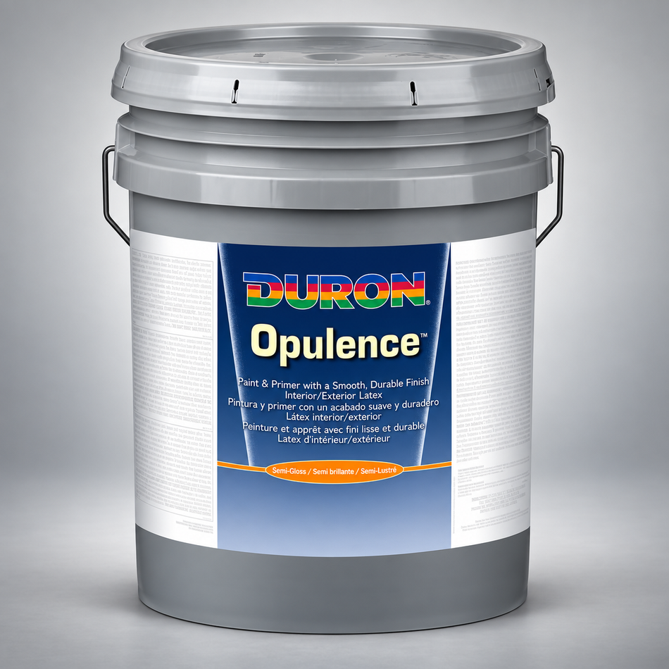 Duron Opulence Interior-Exterior Latex Paint Semi-Gloss White Base 5 Gallon