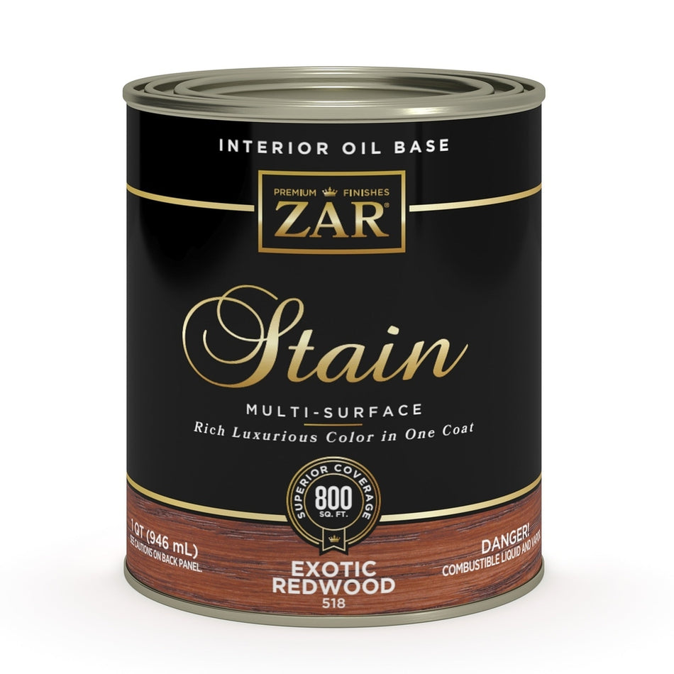 Sika 831469 Zar Interior Oil Base Stain, One Quart, Exotic Redwood