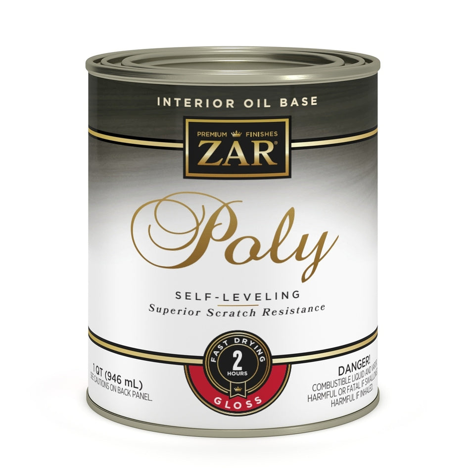 Sika 32812 Zar Interior Oil Base Poly, One Quart, Clear Gloss
