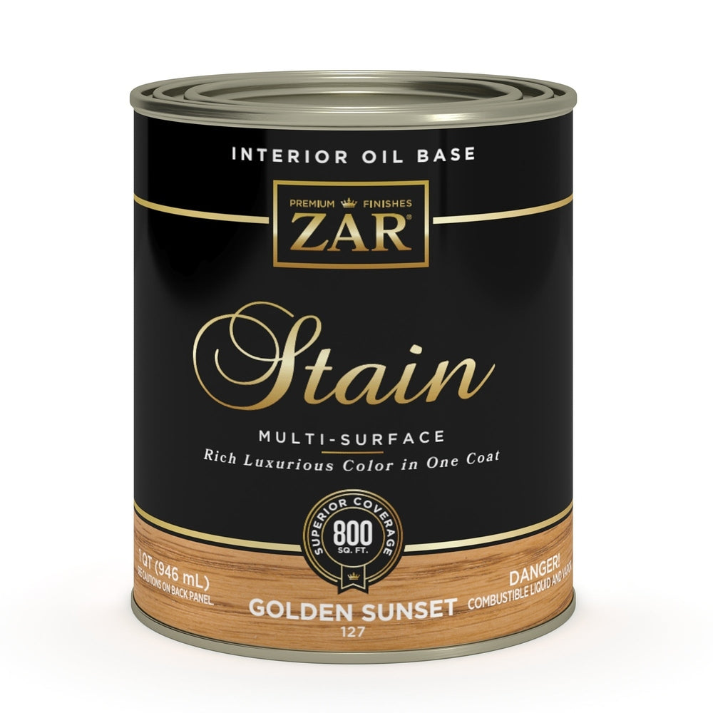 Sika 831441 Zar Interior Oil Base Stain, One Quart, Golden Sunset