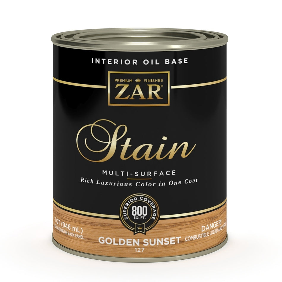 Sika 831441 Zar Interior Oil Base Stain, One Quart, Golden Sunset