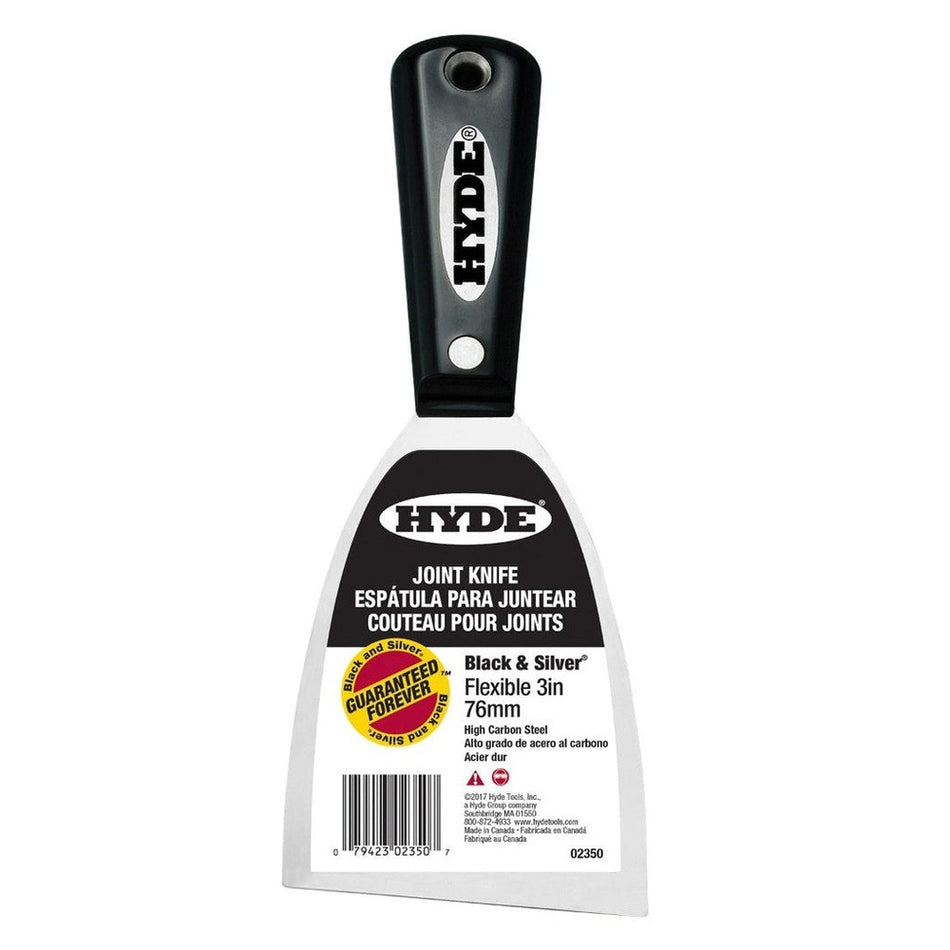Hyde Tools 02350 3" Flexible Black & Silver Joint Knife