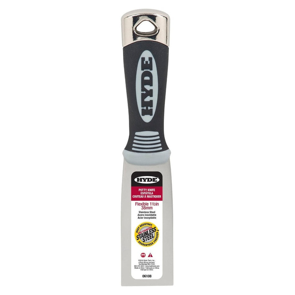 Hyde Tools 06108 1-½" Flexible Pro Stainless Putty Knife