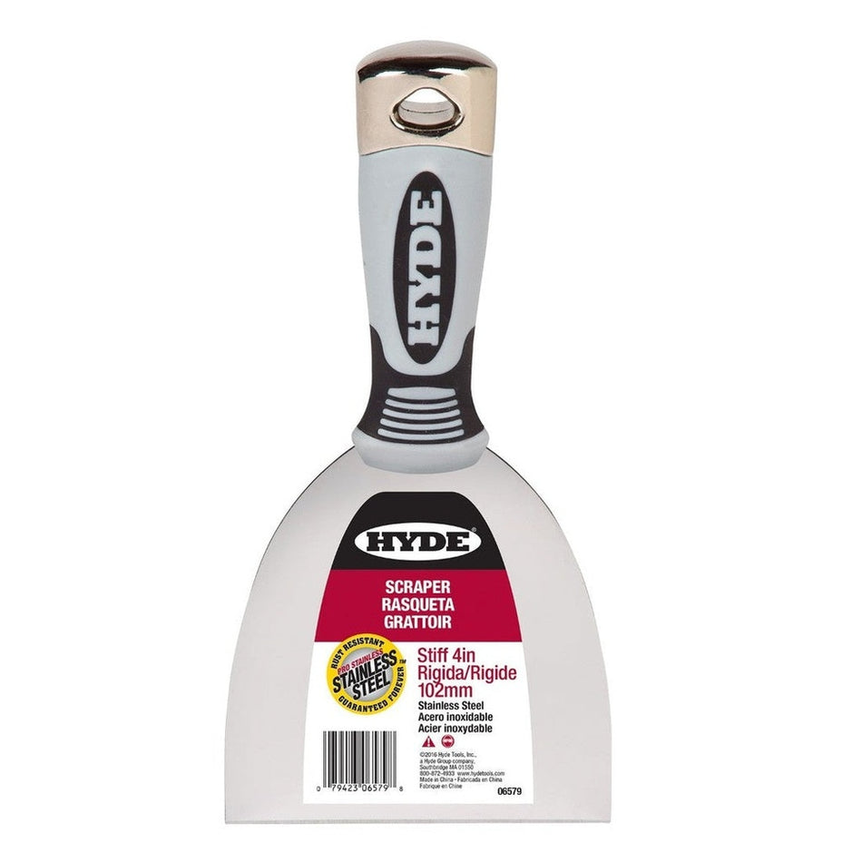 Hyde Tools 06579 4" Stiff Pro Stainless Scraper