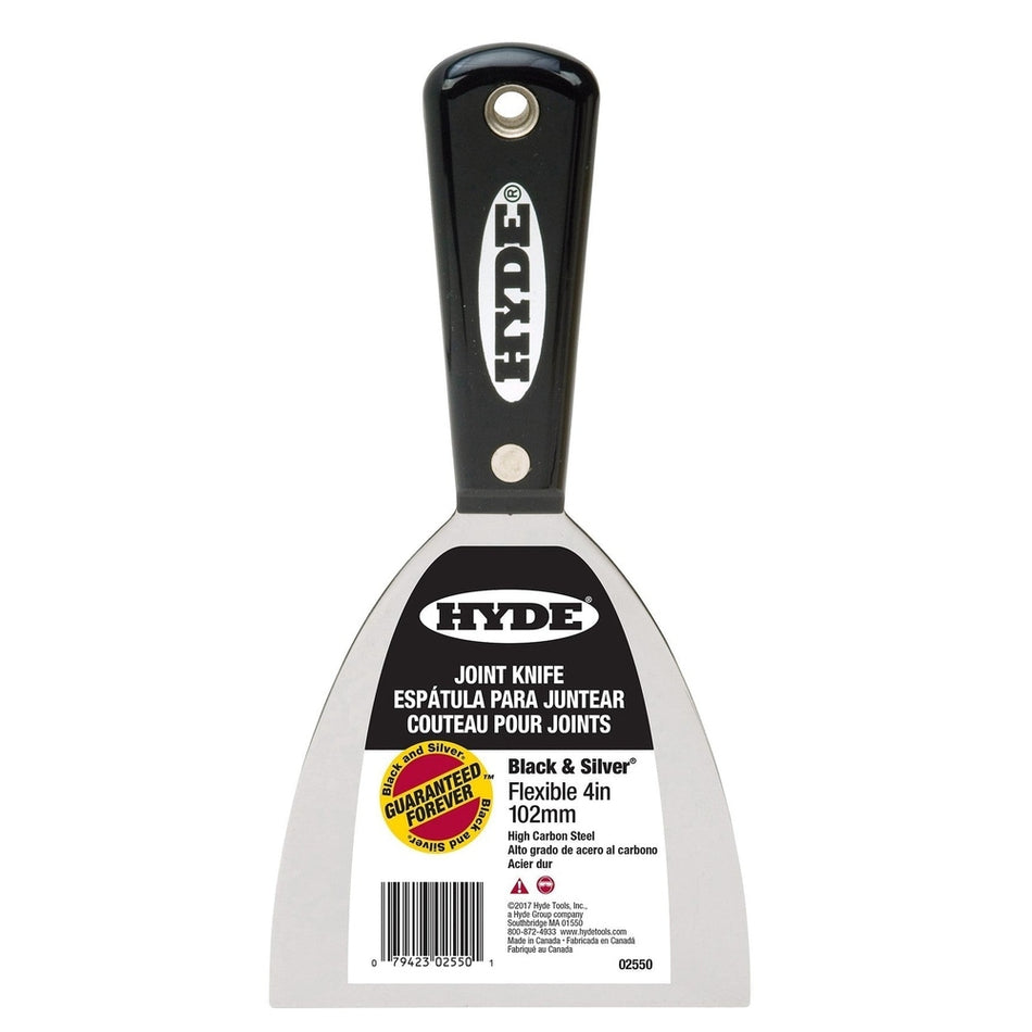 Hyde Tools 02550 4" Flexible Black & Silver Joint Knife