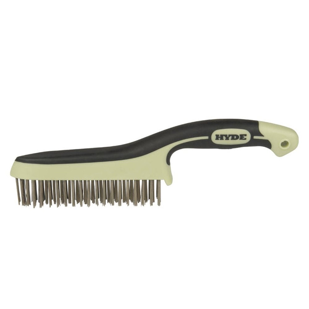 Hyde Tools 46831 MAXXGRIP PRO Stainless Steel Wire Brush, 11-¾"