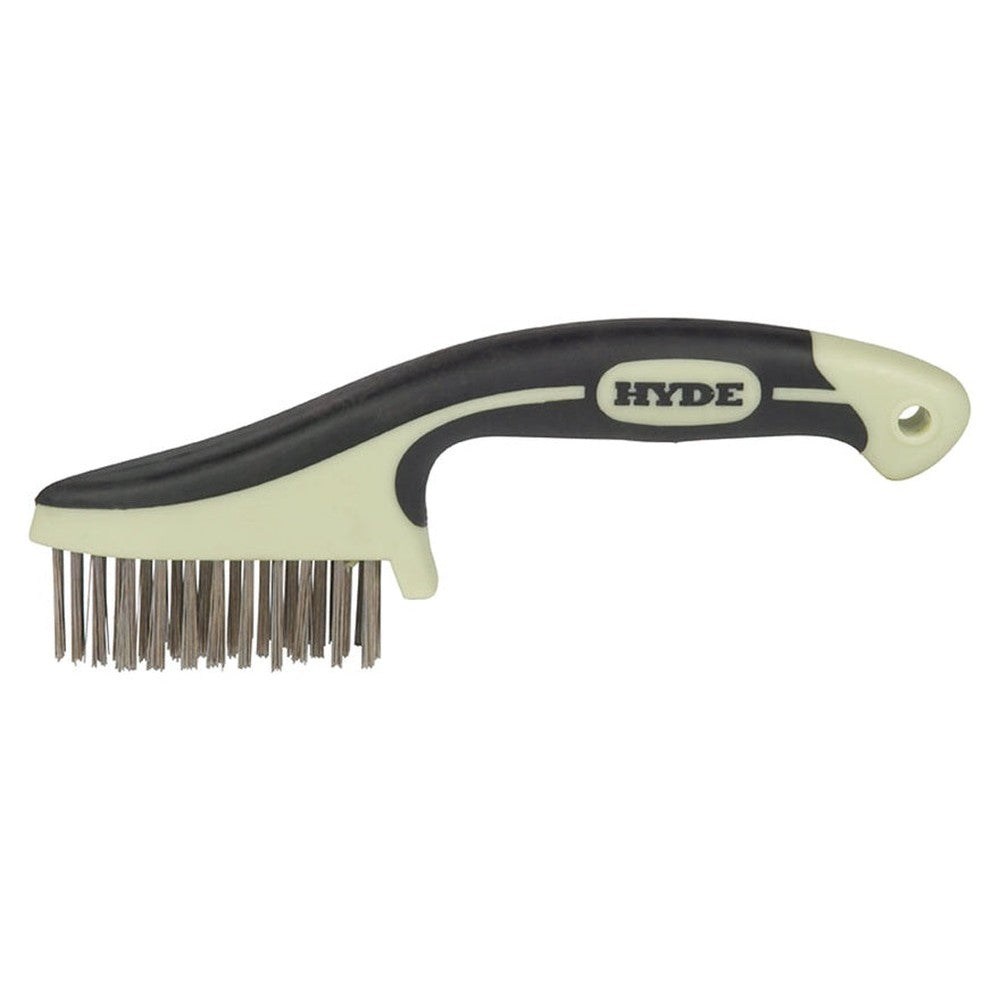 Hyde Tools 46833 MAXXGRIP PRO Stainless Steel Wire Brush, 8-¾"