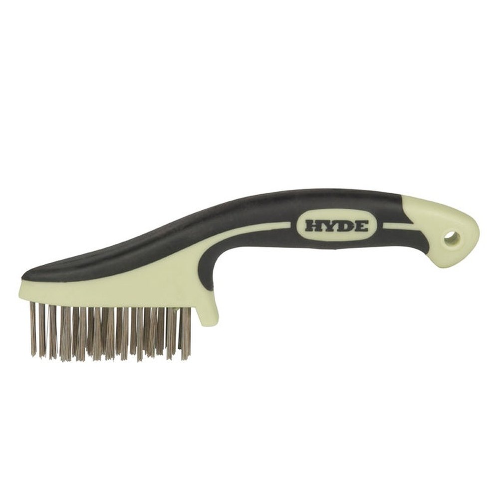 Hyde Tools 46833 MAXXGRIP PRO Stainless Steel Wire Brush, 8-¾"