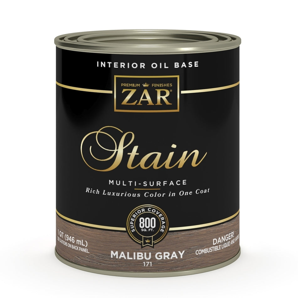 Sika 831457 Zar Interior Oil Base Stain, One Quart, Malibu Gray