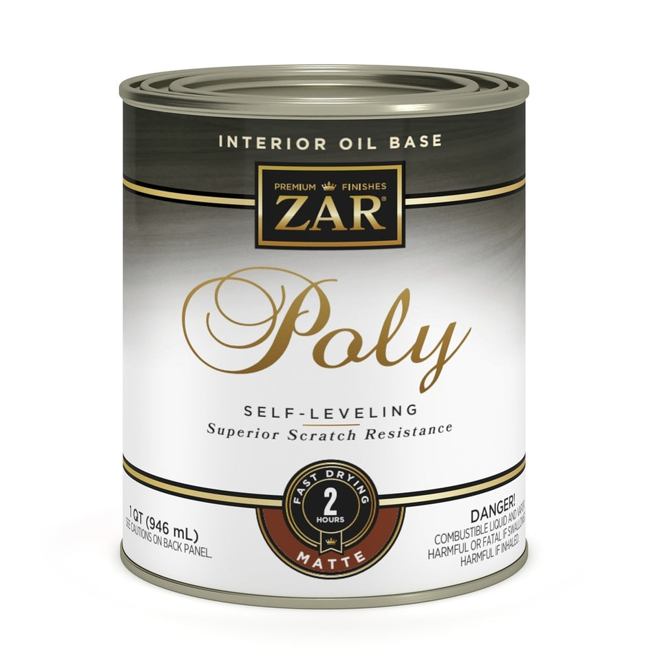 Sika 33912 Zar Interior Oil Base Poly, One Quart, Clear Matte