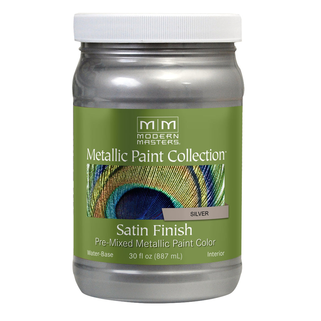 Rust-Oleum Modern Masters ME15032 Metallic Paint, Silver, 32 fl. oz.