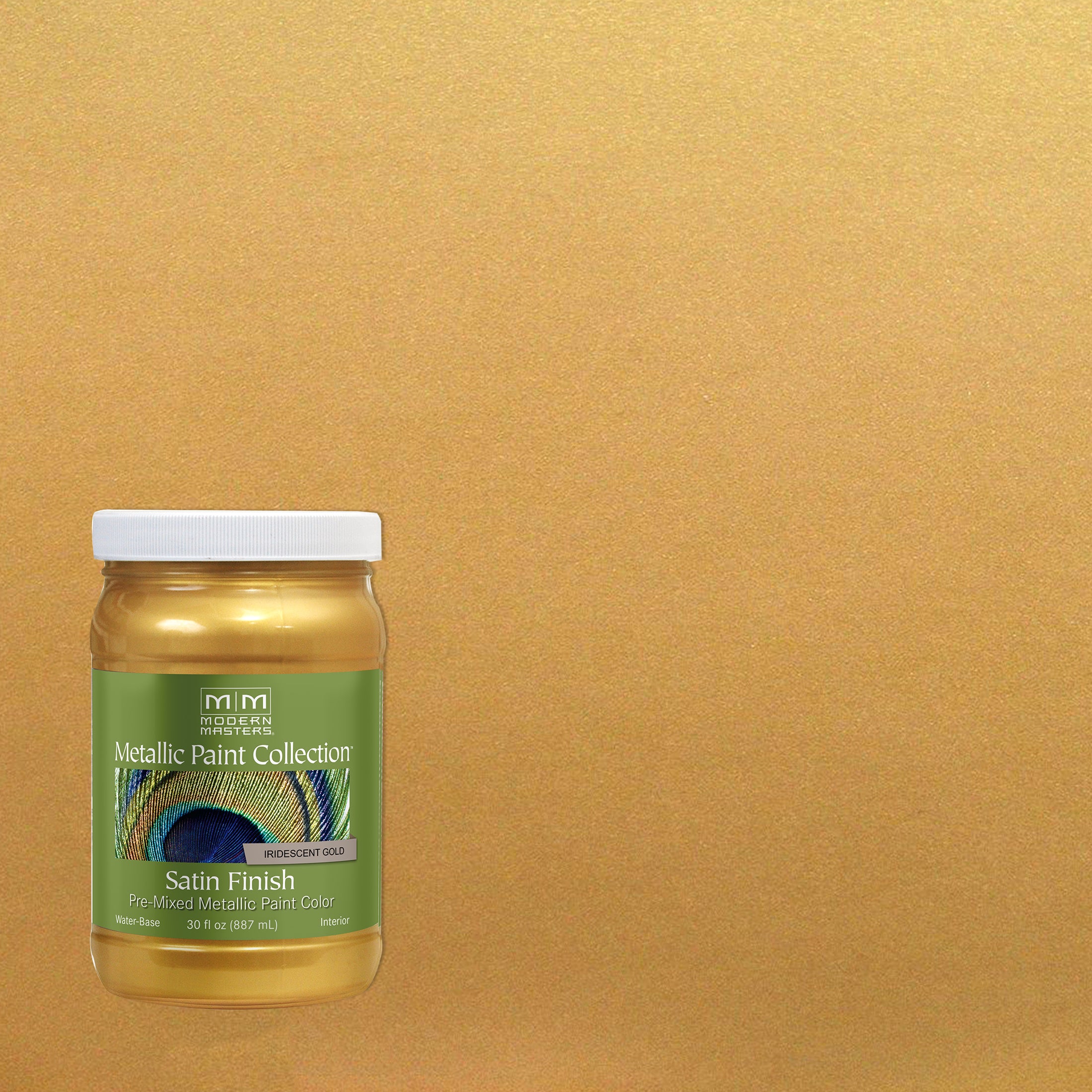 Rust-Oleum Modern Masters ME19432 Metallic Paint, Iridescent Gold, 32 fl. oz.