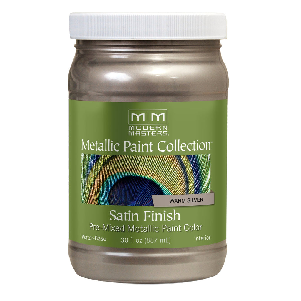 Rust-Oleum Modern Masters ME22132 Metallic Paint, Warm Silver, 32 fl. oz.