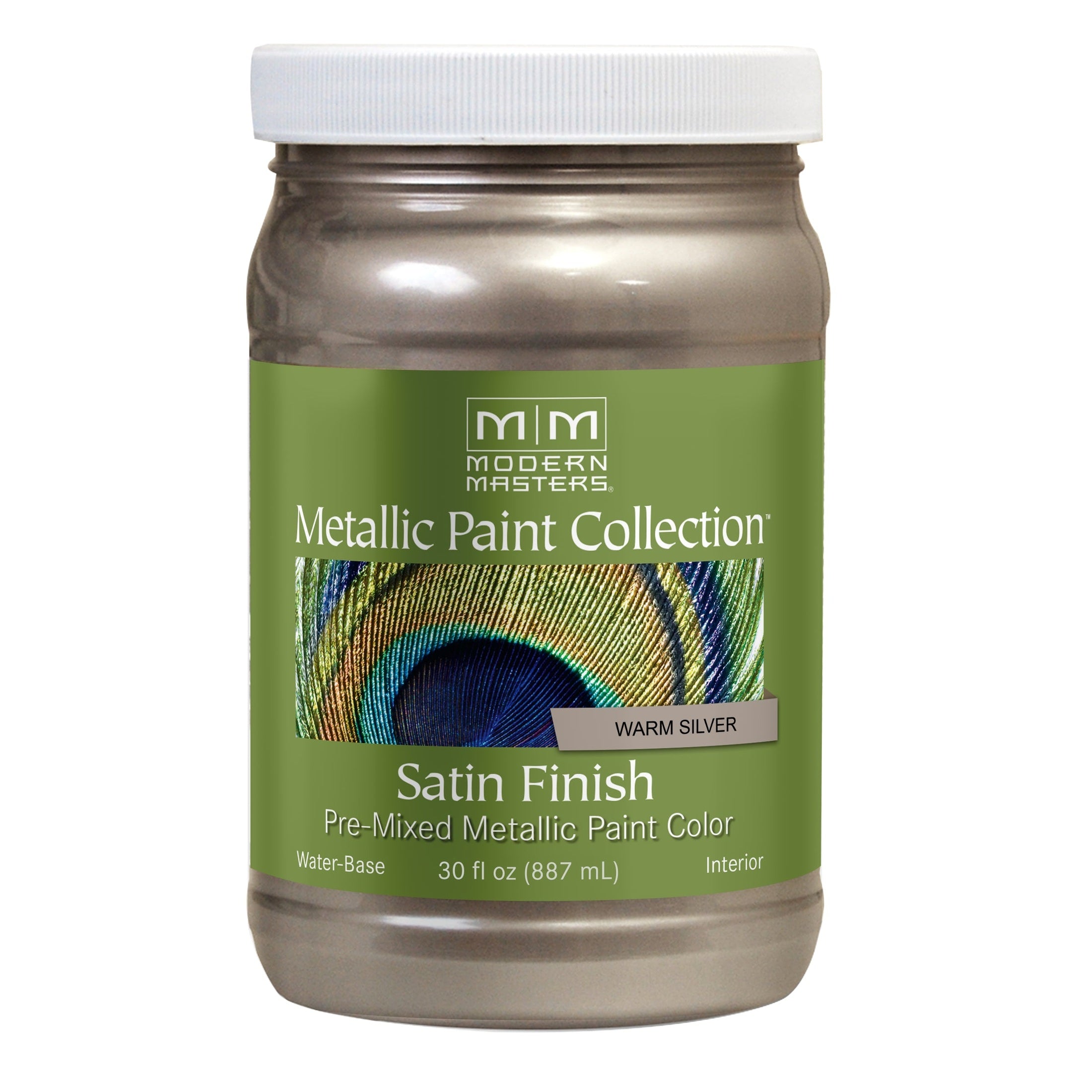 Rust-Oleum Modern Masters ME22132 Metallic Paint, Warm Silver, 32 fl. oz.