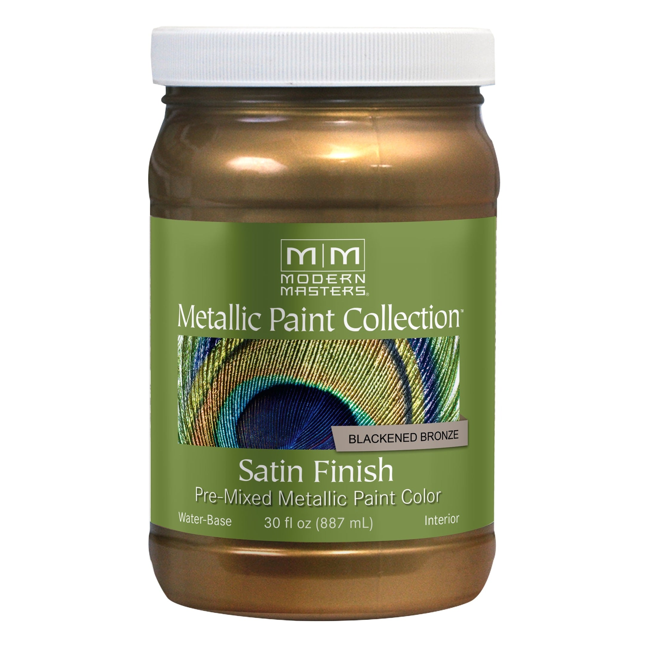 Rust-Oleum Modern Masters ME23832 Metallic Paint, Blackened Bronze, 32 fl. oz.