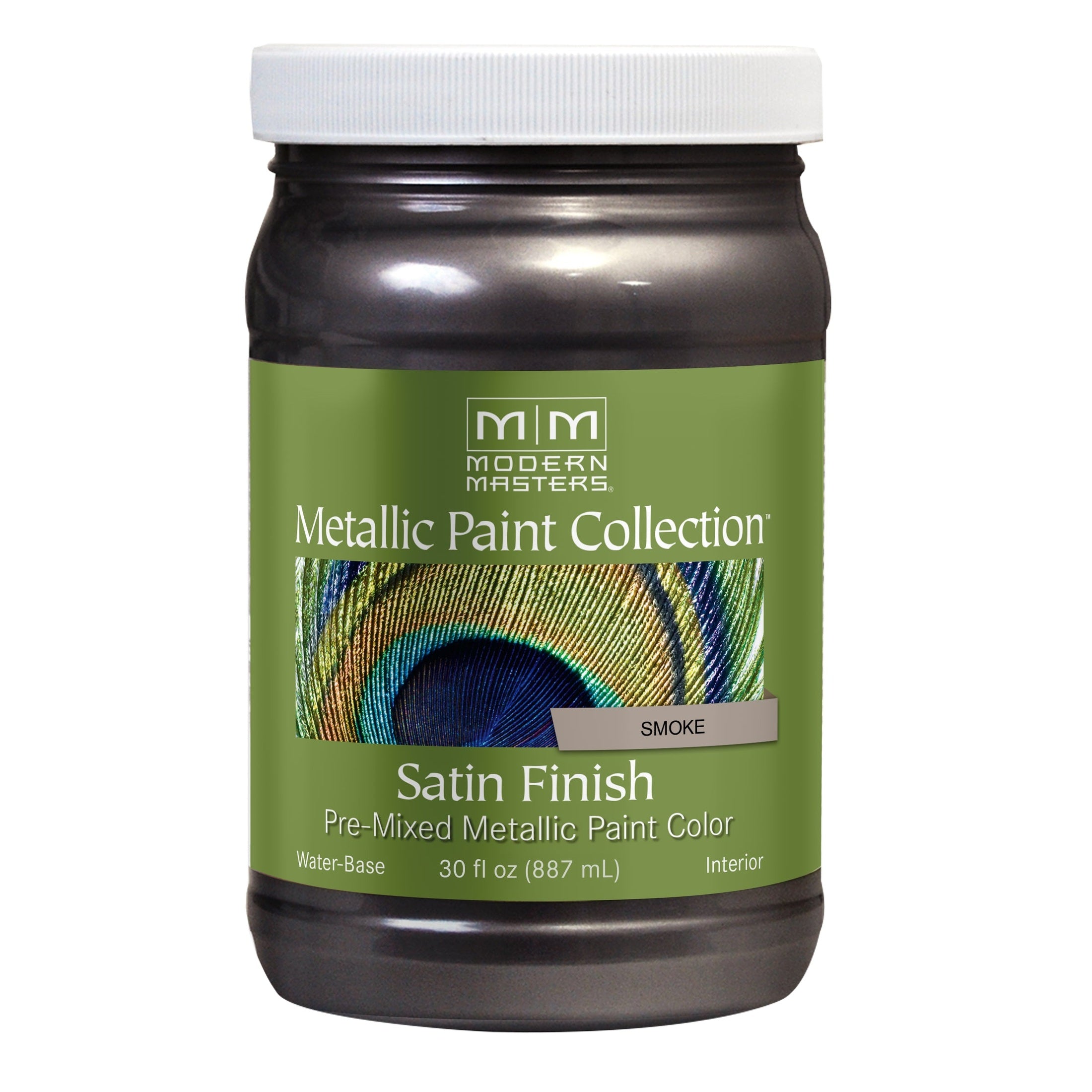 Rust-Oleum Modern Masters ME24332 Metallic Paint, Smoke, 32 fl. oz.