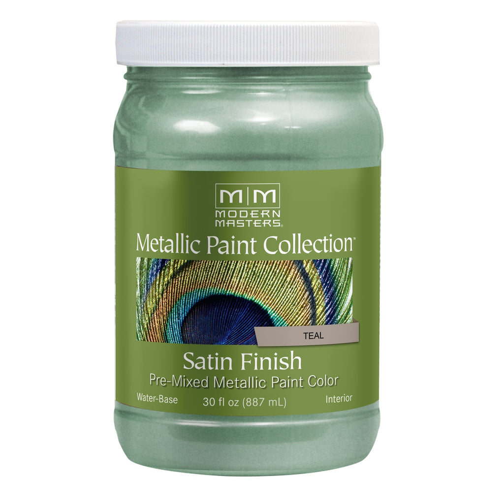 Rust-Oleum Modern Masters ME24932 Metallic Paint, Teal, 32 fl. oz.