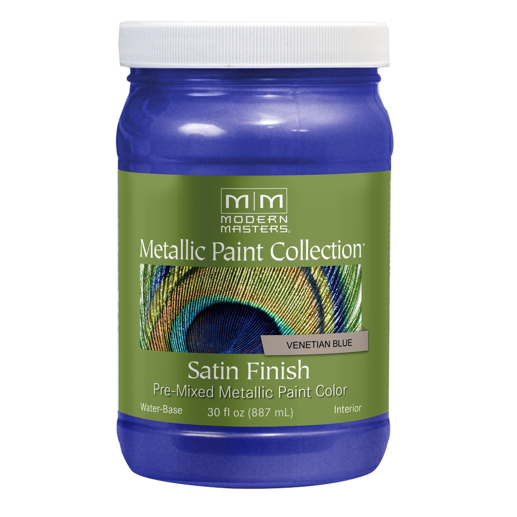 Rust-Oleum Modern Masters ME42932 Metallic Paint, Venetian Blue, 32 fl. oz.