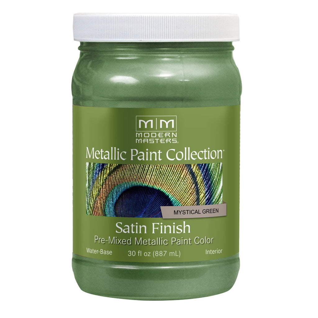 Rust-Oleum Modern Masters ME43432 Metallic Paint, Mystical Green, 32 fl. oz.