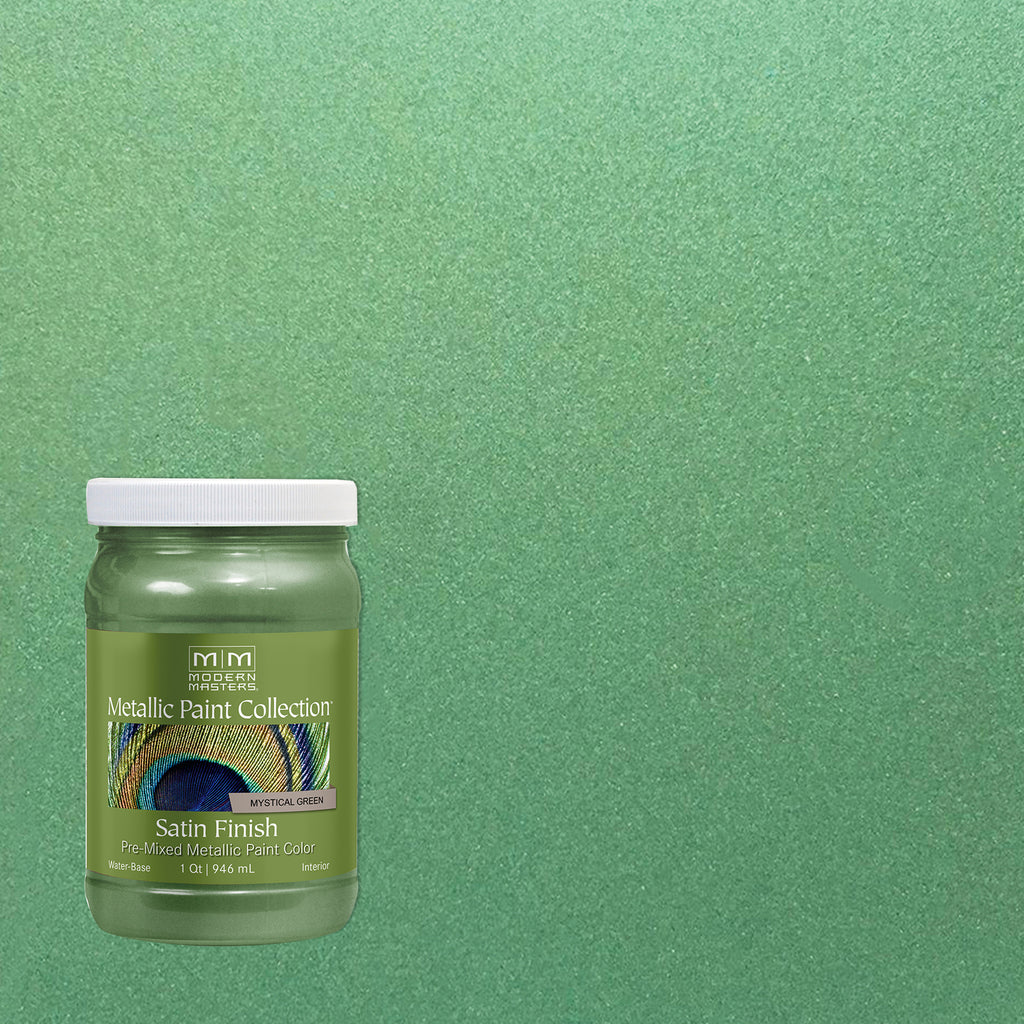 Rust-Oleum Modern Masters ME43432 Metallic Paint, Mystical Green, 32 fl. oz.