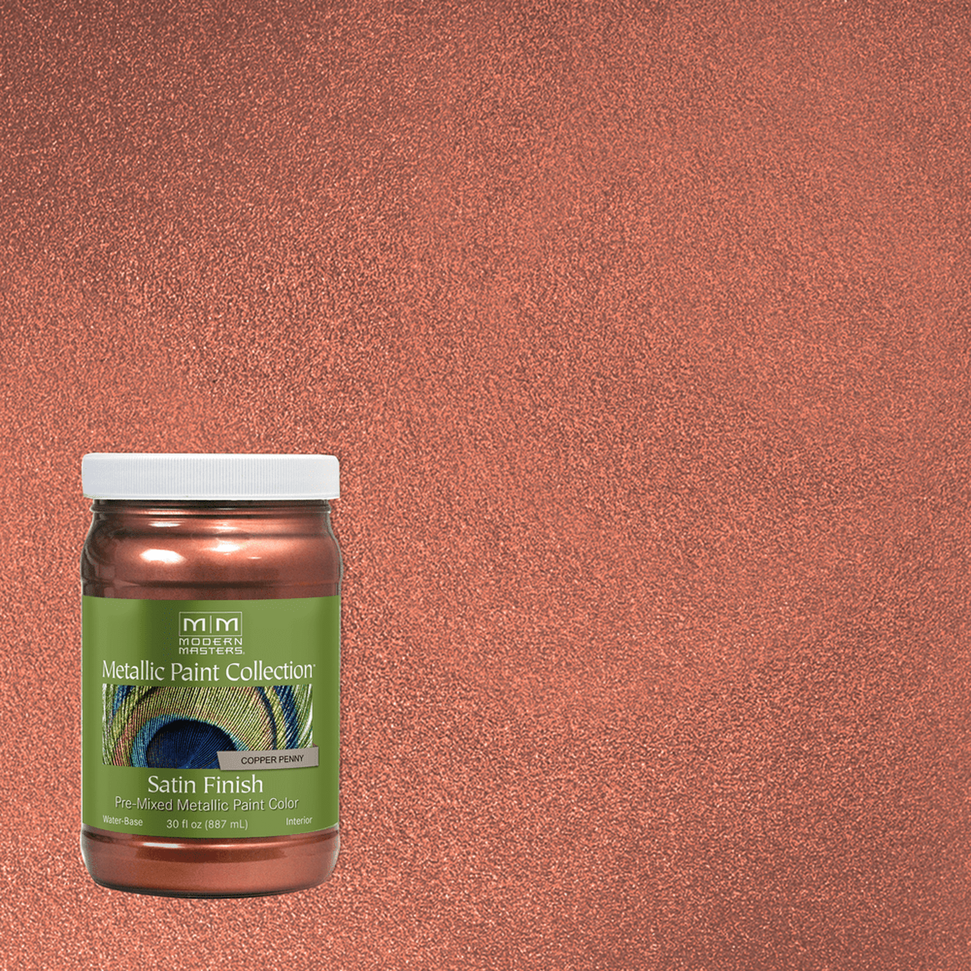 Rust-Oleum Modern Masters ME579 Metallic Paint, Copper Penny, 32 fl. oz. (Case of 4)