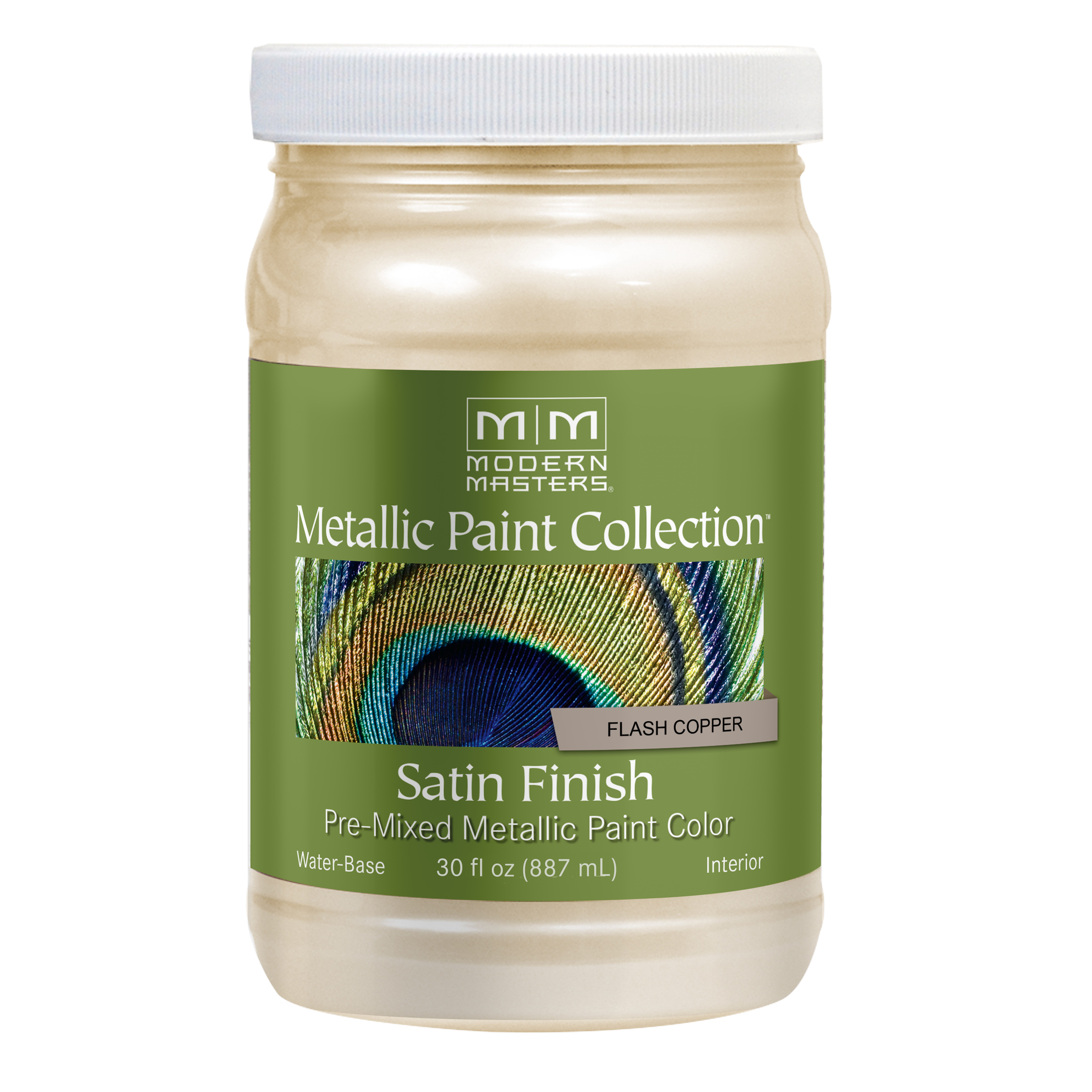 Rust-Oleum Modern Masters Metallic Paint Collection – Flash Copper, Satin, 30 fl. oz.