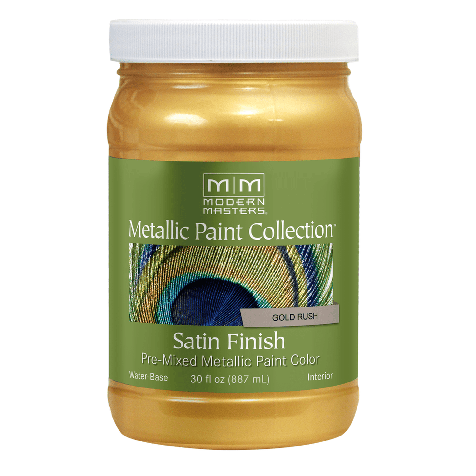 Rust-Oleum Modern Masters ME658 Metallic Paint, Gold Rush, 32 fl. oz. (Case of 4)