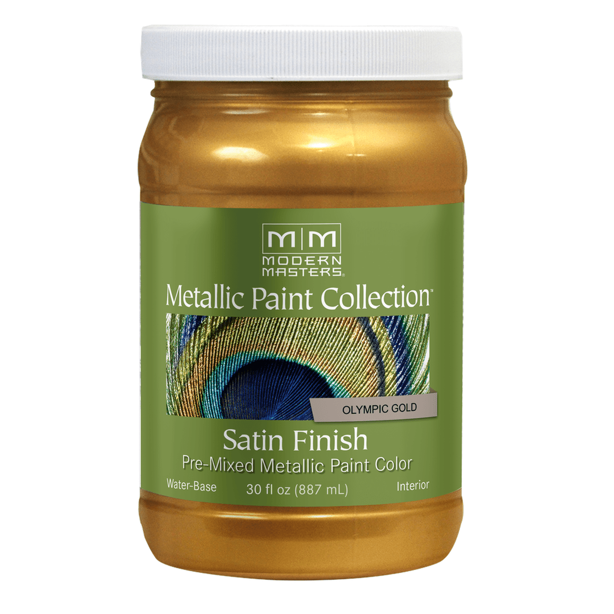 Rust-Oleum Modern Masters ME659 Metallic Paint, Olympic Gold, 32 fl. oz. (Case of 4)
