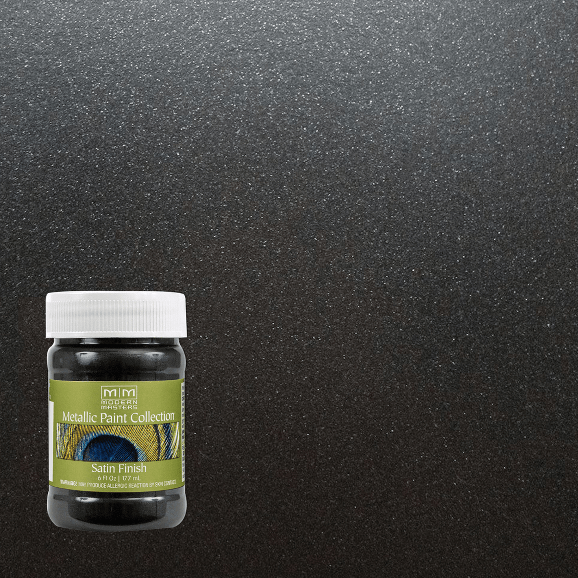Rust-Oleum Modern Masters ME700 Metallic Paint, Black Pearl, 6 fl. oz. (Case of 6)