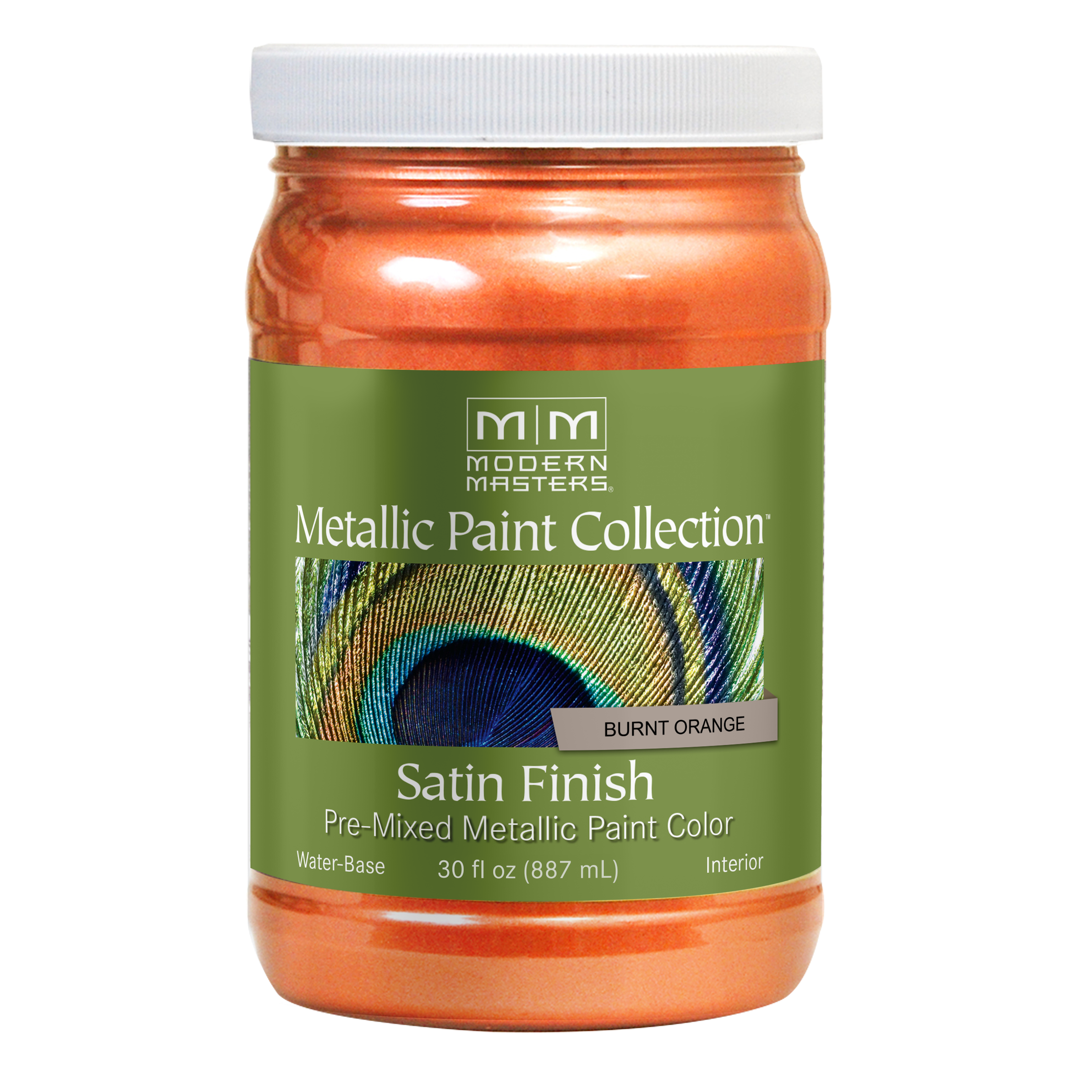 Rust-Oleum Modern Masters Metallic Paint Collection – Burnt Orange, Satin, 30 fl. oz.
