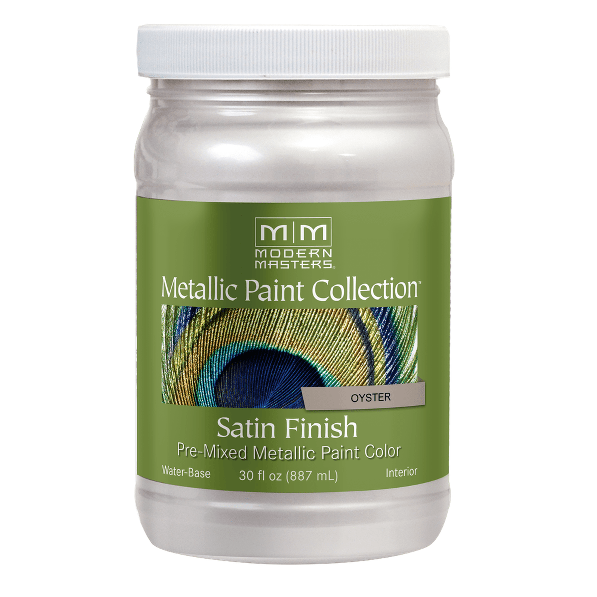 Rust-Oleum Modern Masters ME705 Metallic Paint, Oyster, 32 fl. oz. (Case of 4)
