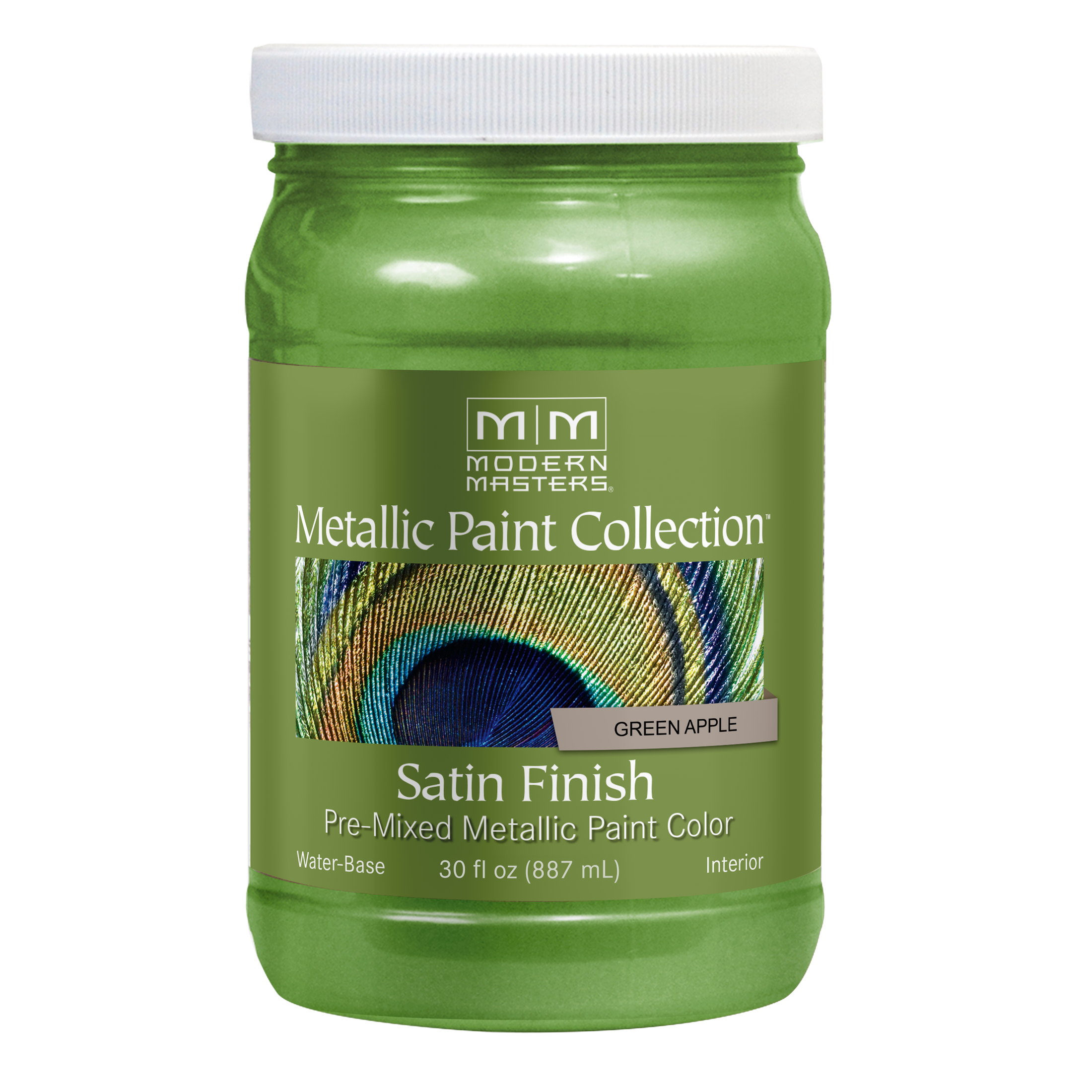 Rust-Oleum Modern Masters Metallic Paint Collection – Green Apple, Satin, 30 fl. oz.