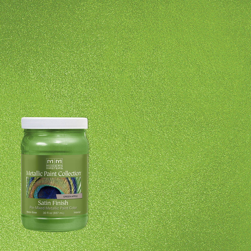 Rust-Oleum Modern Masters Metallic Paint Collection – Green Apple, Satin, 30 fl. oz.