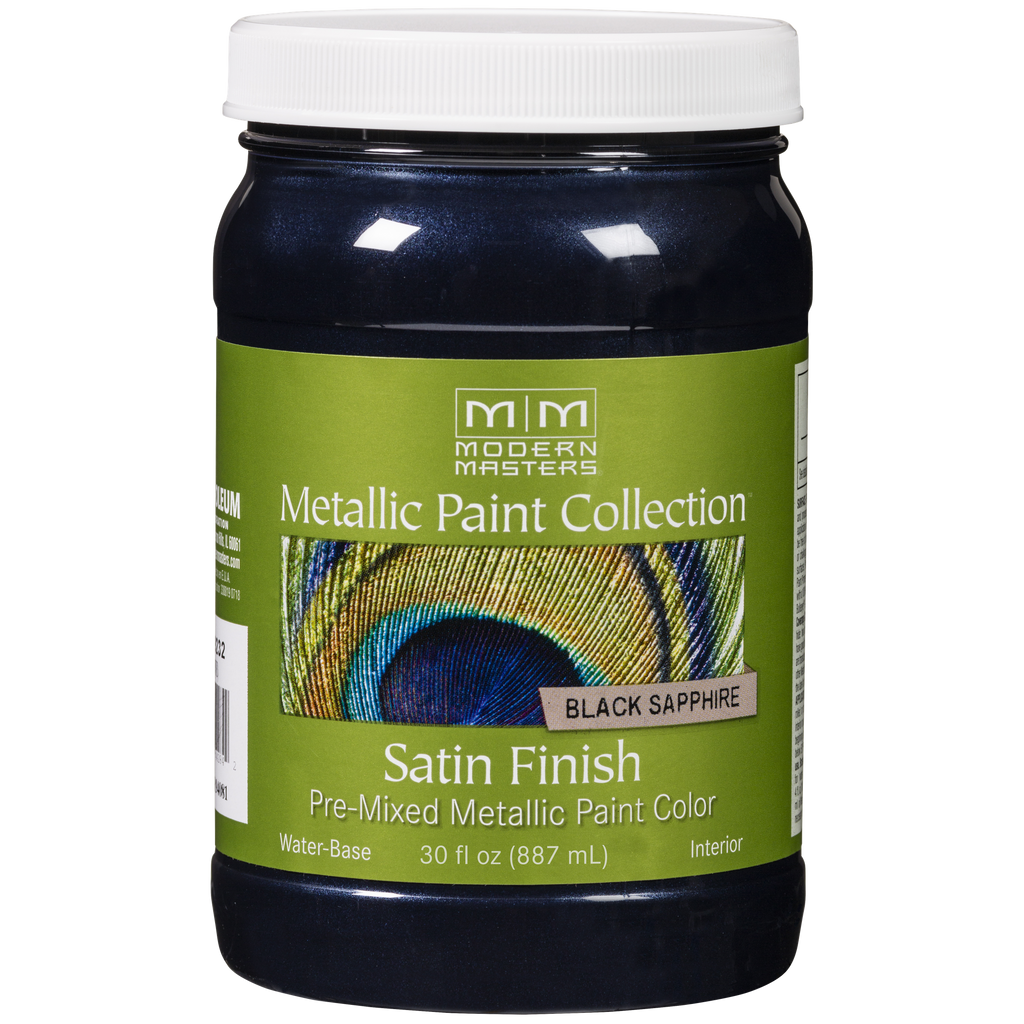 Rust-Oleum Modern Masters Metallic Paint Collection – Black Sapphire, Satin, 30 fl. oz.