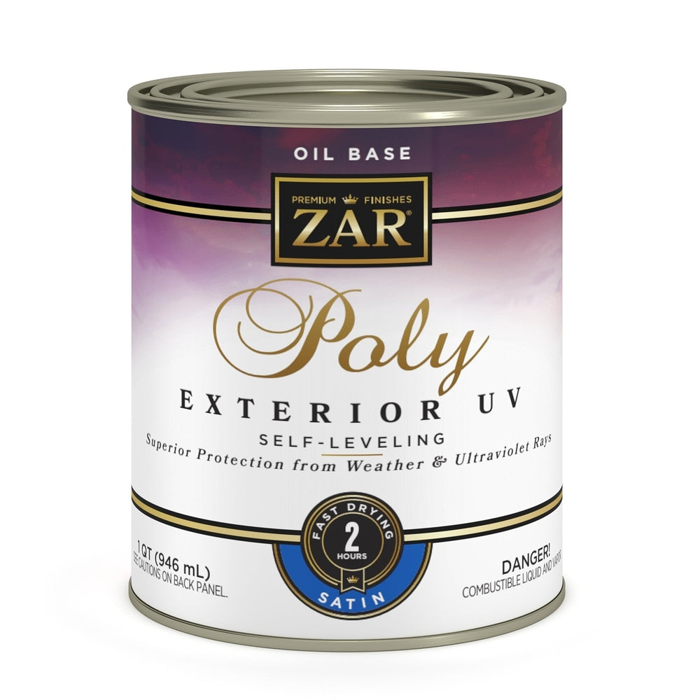Sika 832718 Zar Oil Base Poly Exterior UV, One Quart, Clear Satin